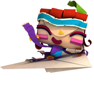 tearaway unfolded atoi on paper airplane