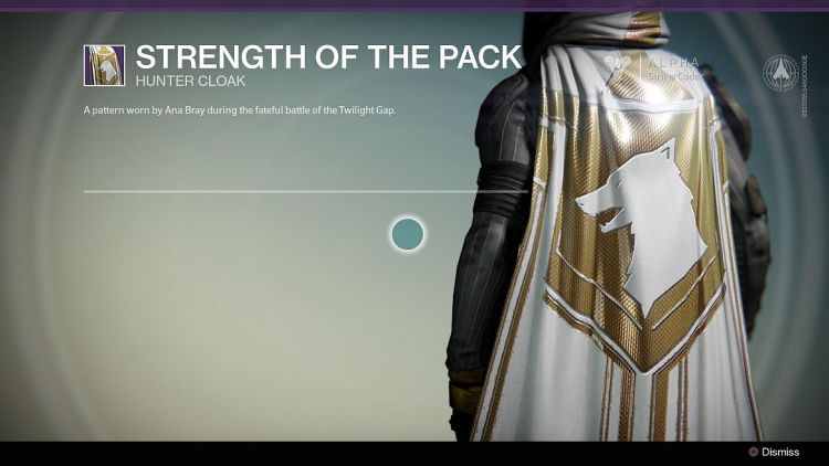 destiny strength of the pack cloak