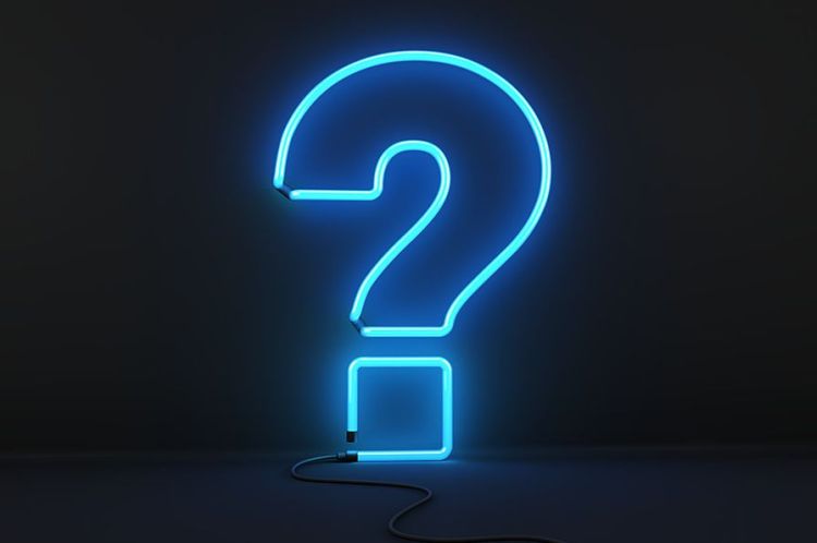 neon question mark cover