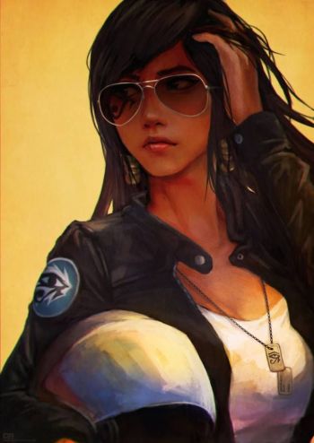 pharah fan art aviator