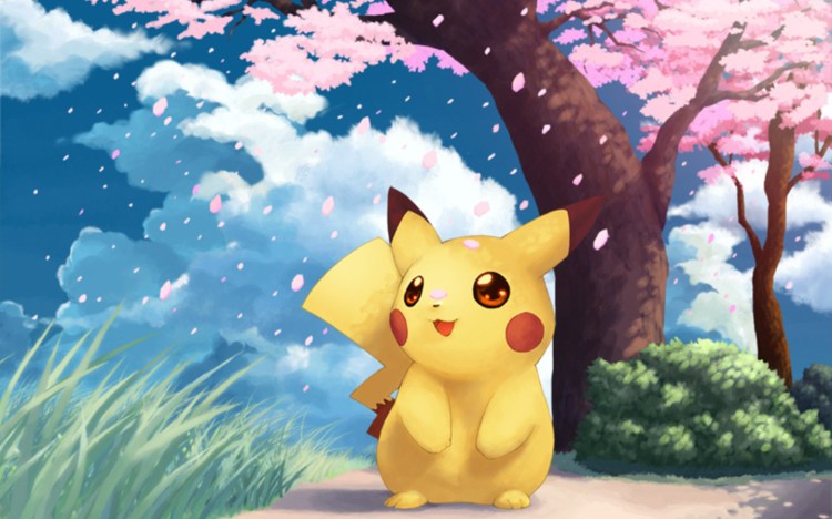 pikachu-cherry-blossoms
